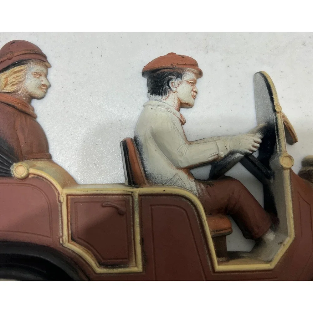 1975 Homco Wall‎ Hanging Plaques Plastic 7359 Automobile 7357 Tandem Bicycle